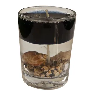 شمع لیوانی مدل دريا رنگي ژله اي