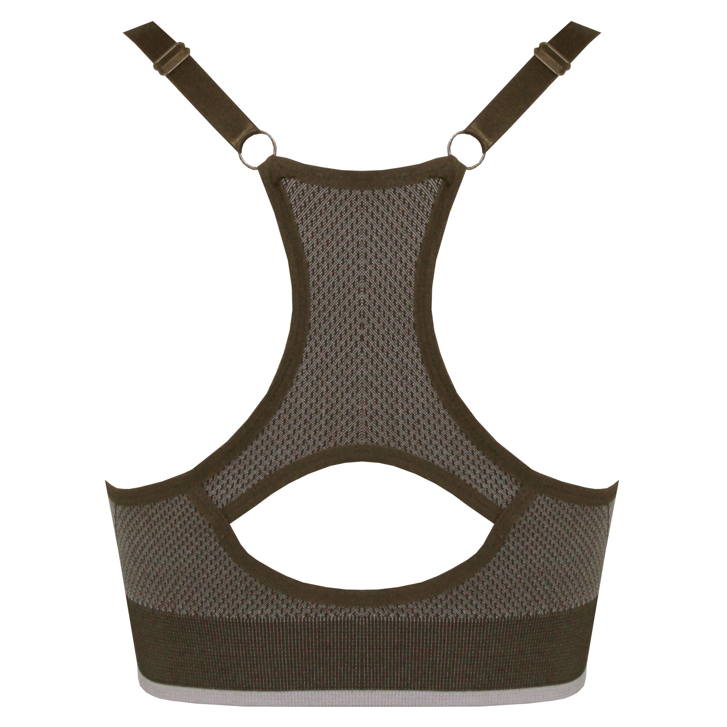 ست نیم تنه و شلوارک ورزشی زنانه ماییلدا مدل بدون فنر پددار کد 4486 رنگ قهوه ای