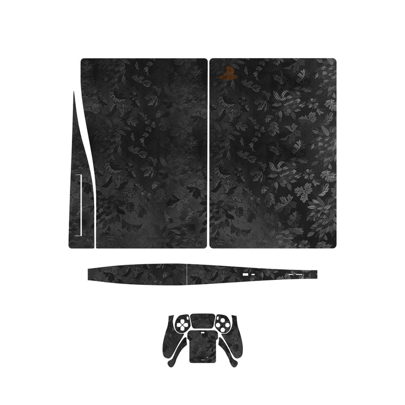برچسب کنسول و دسته بازی PS5 ماهوت مدل Black-Wildflower