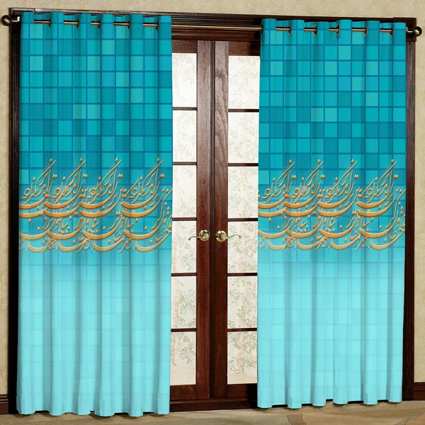 پرده مخمل پانچی کد 5887 سایز 280x140 سانتی متر