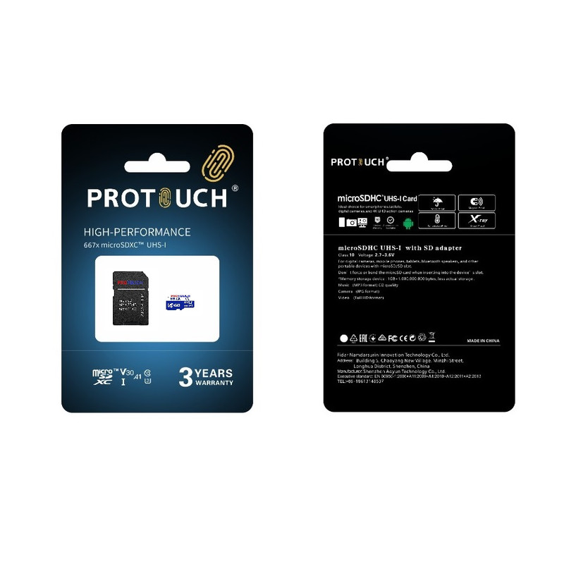 کارت حافظه‌ microSDXC پروتاچ مدل Ultra کلاس 10 استاندارد UHS-1 U1 سرعت 100MBps ظرفیت 128 گیگابایت