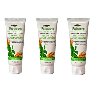 کرم مرطوب کننده لابورن مدل tea tree wheat germ oil حجم 75 میلی لیتر بسته 3 عددی