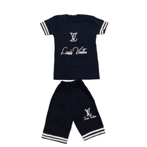 ست تی شرت و شلوارک دخترانه مدل 7828