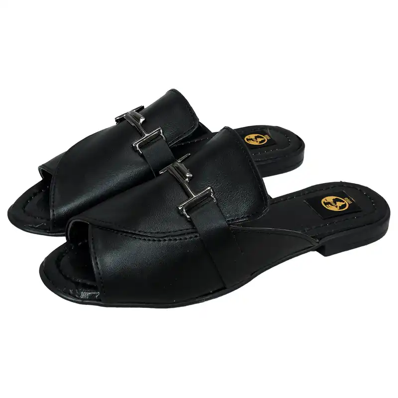 صندل زنانه سیی مدل جلو بسته یراق دار کد 1897