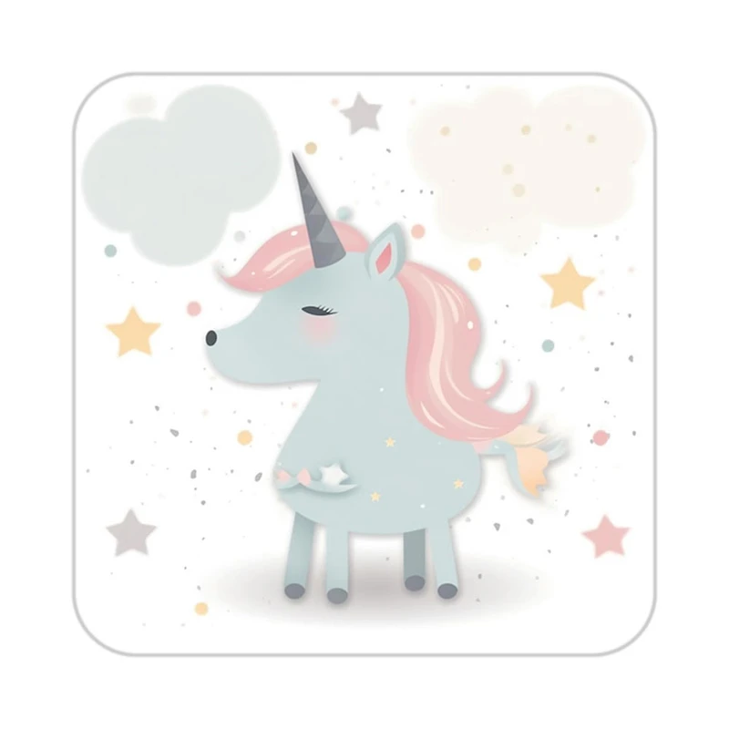 زیر لیوانی کاکتی طرح اسب تک شاخ و یونیکورن مدل mp32171