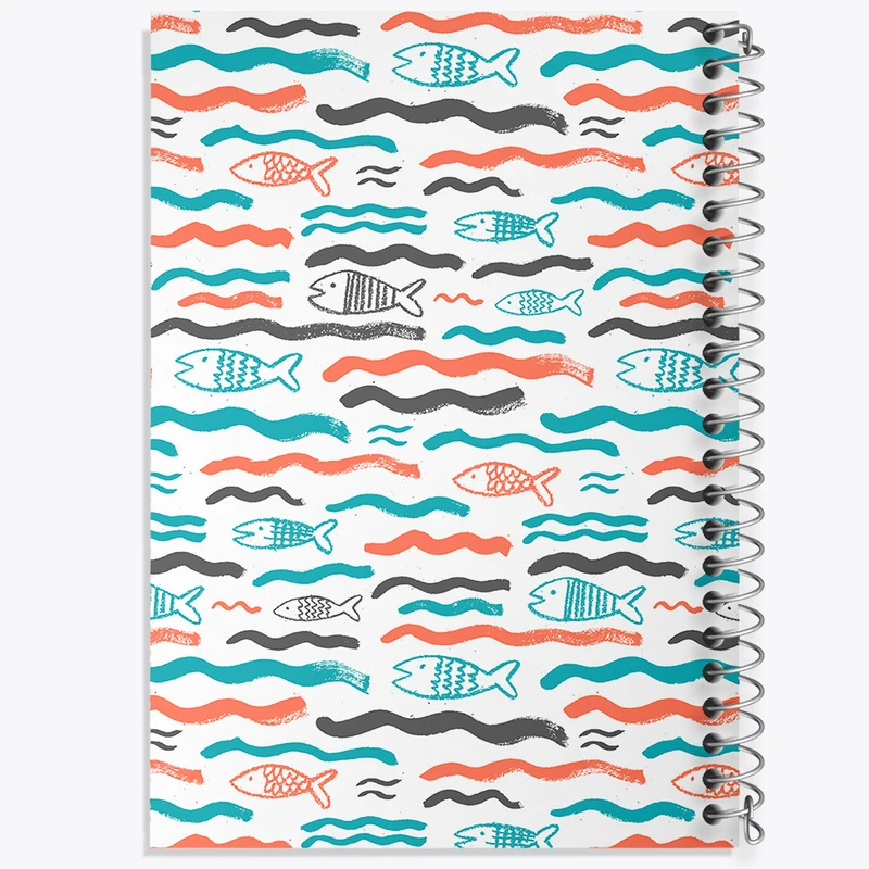 دفتر شطرنجی 50 برگ خندالو مدل ماهی کد N720