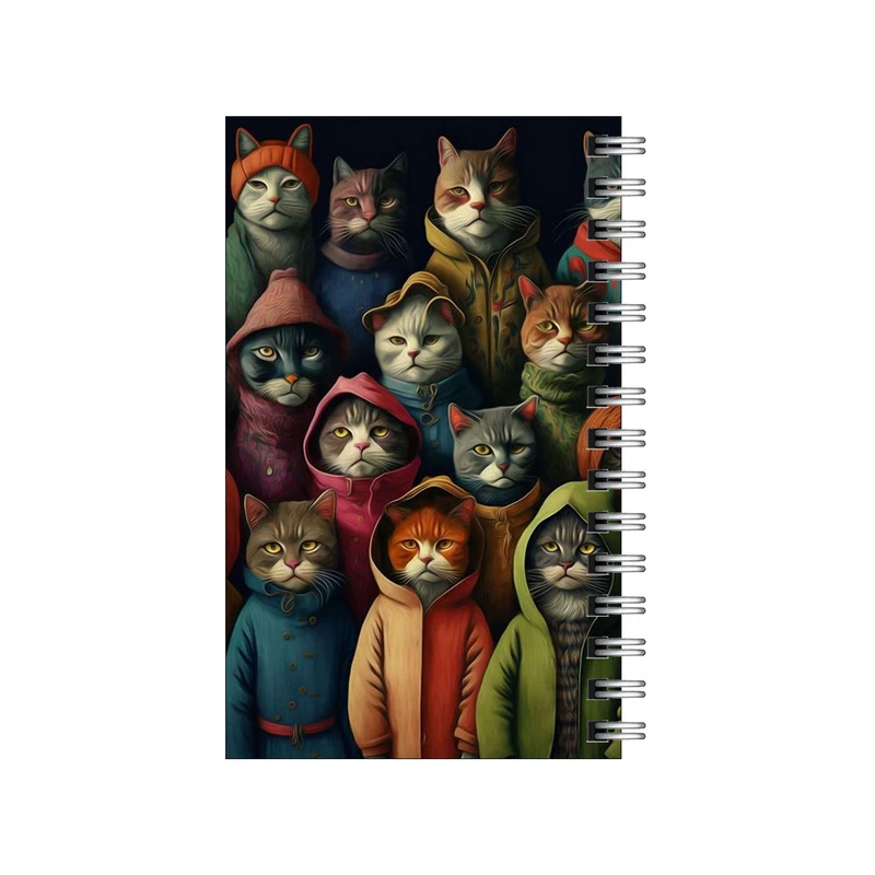 دفترچه یادداشت مدل to do list طرح گربه های هودی پوش کد 9222880