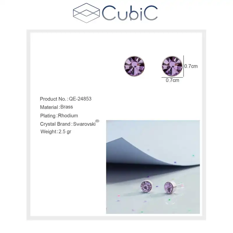 گوشواره زنانه کوبیک مدل QE-24853