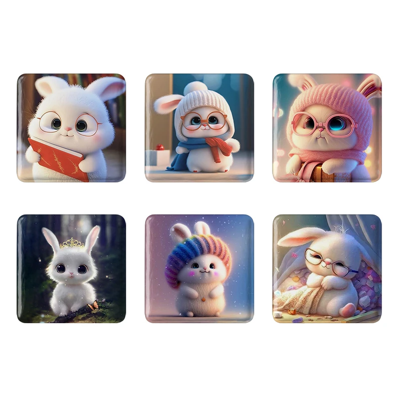 مگنت خندالو طرح خرگوش Rabbit کد 1686B مجموعه 6 عددی