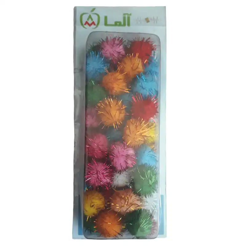 توپک پوم پوم آلما کد T305 بسته 35 عددی