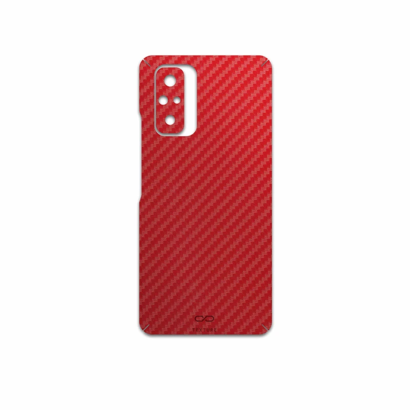 برچسب پوششی ماهوت مدل Red-Fiber مناسب برای گوشی موبایل شیائومی Redmi Note 10 Pro