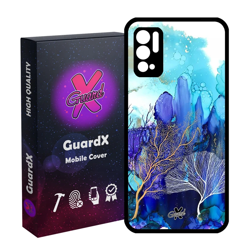کاور گارد ایکس طرح آبرنگی مدل Glass10292 مناسب برای گوشی موبایل شیائومی Redmi Note 10 5G / Poco M3 Pro