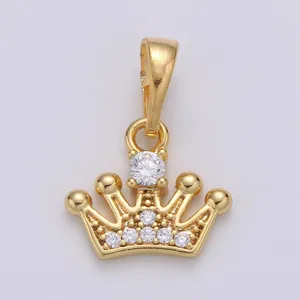 آویز گردنبند طلا 18 عیار زنانه قیراط طرح تاج کد GH2713