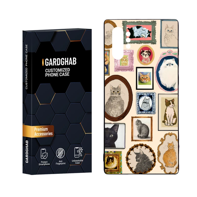 کاور گارد قاب مدل دور ژله ای پشت گلس فانتزی مناسب برای گوشی موبایل سامسونگ Galaxy Note 10 Plus