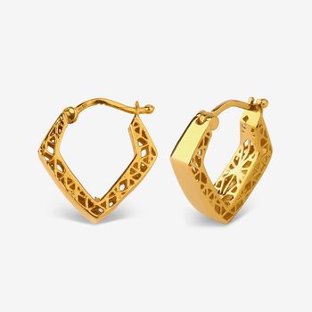 گوشواره کلیپسی طلا 18 عیار زنانه گلدم مدل E245016