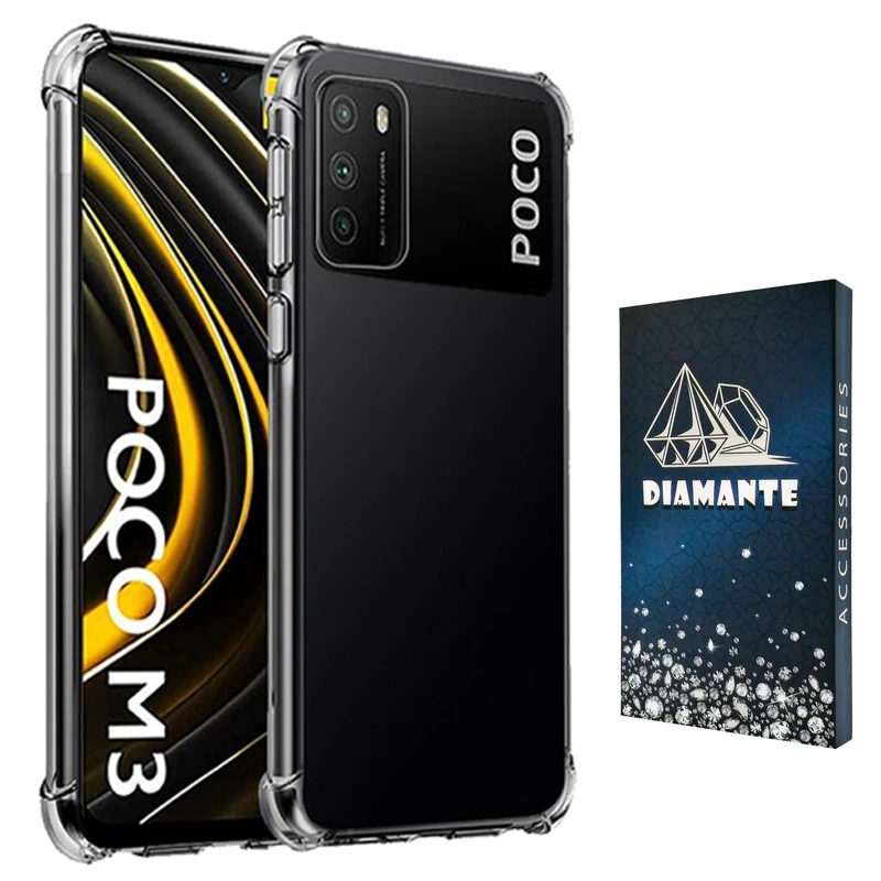 کاور دیامانته مدل shiny navy مناسب برای گوشی موبایل شیائومی Poco M3