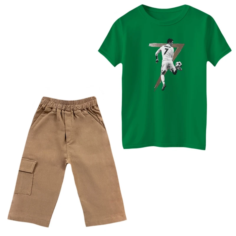 ست تی‌شرت و شلوارک پسرانه مدل رونالدو کد 5