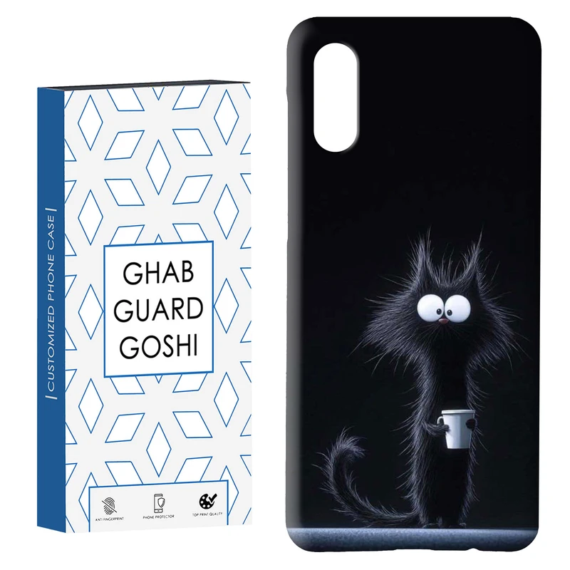 کاور قاب گارد گوشی طرح گربه سیاه کد Dimo-808 مناسب برای گوشی موبایل سامسونگ Galaxy A02 / M02