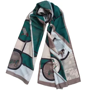 شال زنانه مدل نخی تابستانی شاد اسب دار راه راه دایره ای کد 32