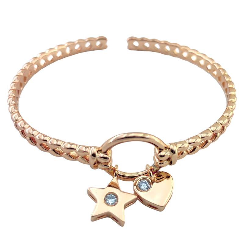 دستبند زنانه ژوپینگ مدل قلب و ستاره کد B4033