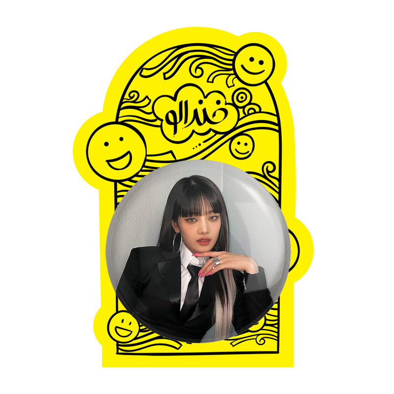 آینه جیبی خندالو طرح مینی گروه جی آیدل GIdle مدل تاشو کد 19529