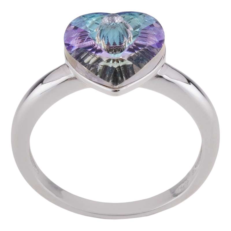 انگشتر نقره زنانه سواروسکی مدل قلب جواهری کد 988965 انگشتر نقره زنانه سواروسکی مدل قلب جواهری کد 988965