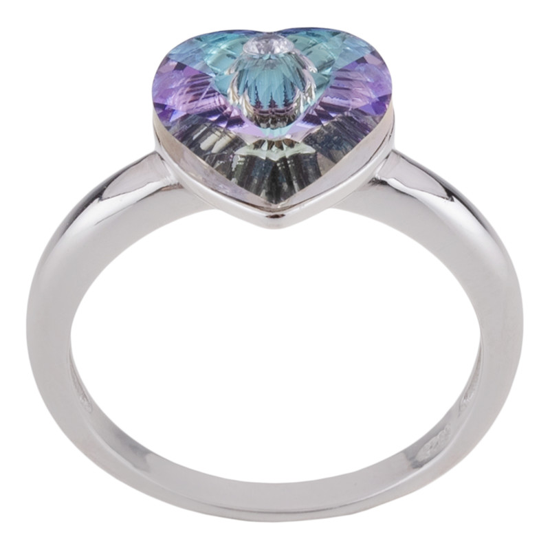 انگشتر نقره زنانه سواروسکی مدل قلب جواهری کد 988965 انگشتر نقره زنانه سواروسکی مدل قلب جواهری کد 988965