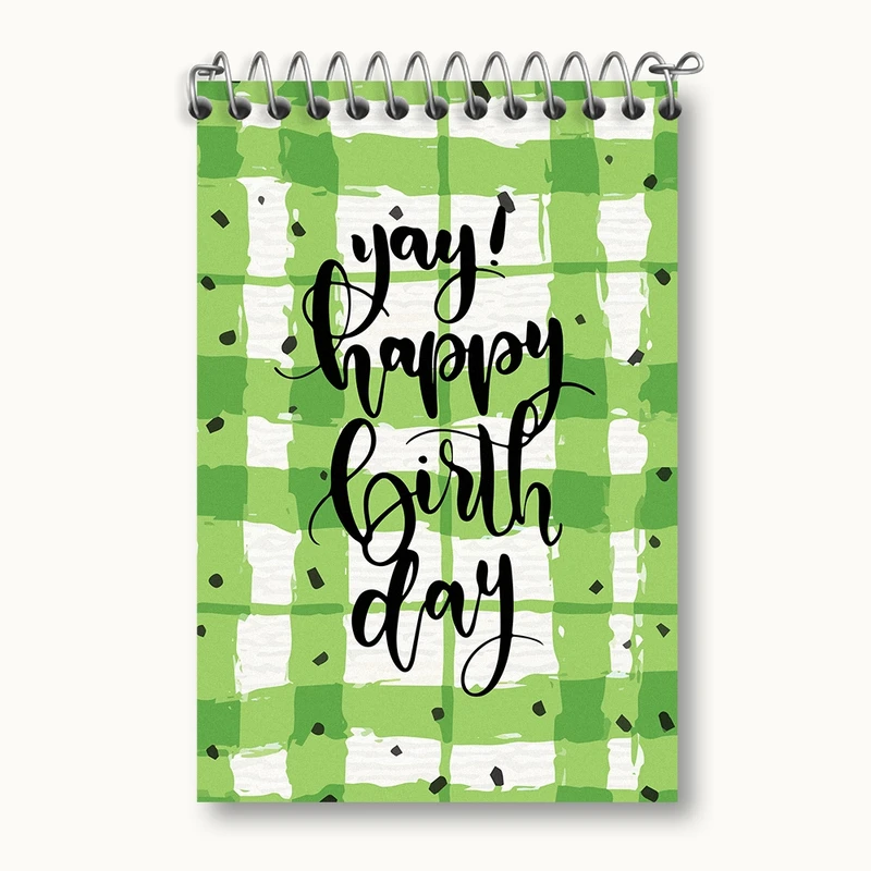 دفتر یادداشت 50 برگ خندالو مدل تولدت مبارک کد F2309