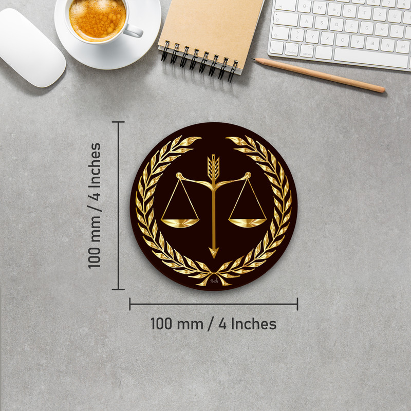 زیر لیوانی مدل وکیل دادگستری مجموعه 6 عددی