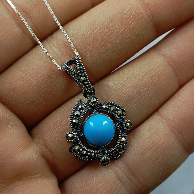 نیم ست نقره زنانه سلین کالا مدل فیروزه کد 13