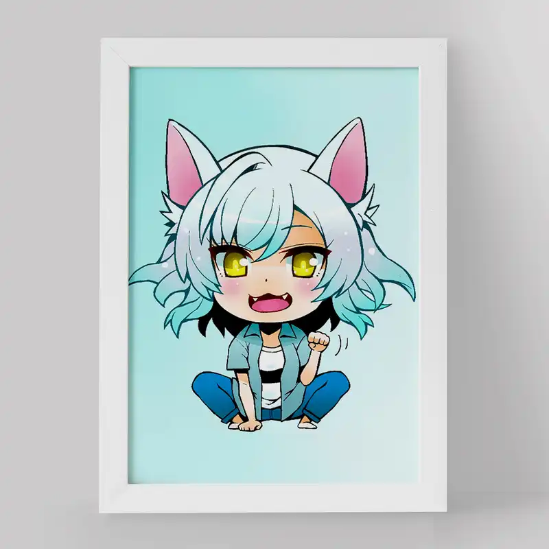 تابلو خندالو مدل یوتسوگی انیمه مونوگاتاری کد 16201