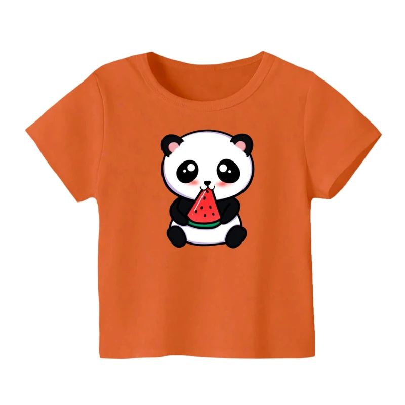 تی شرت آستین کوتاه بچگانه مدل پاندا هندوانه یلدایی کد 3