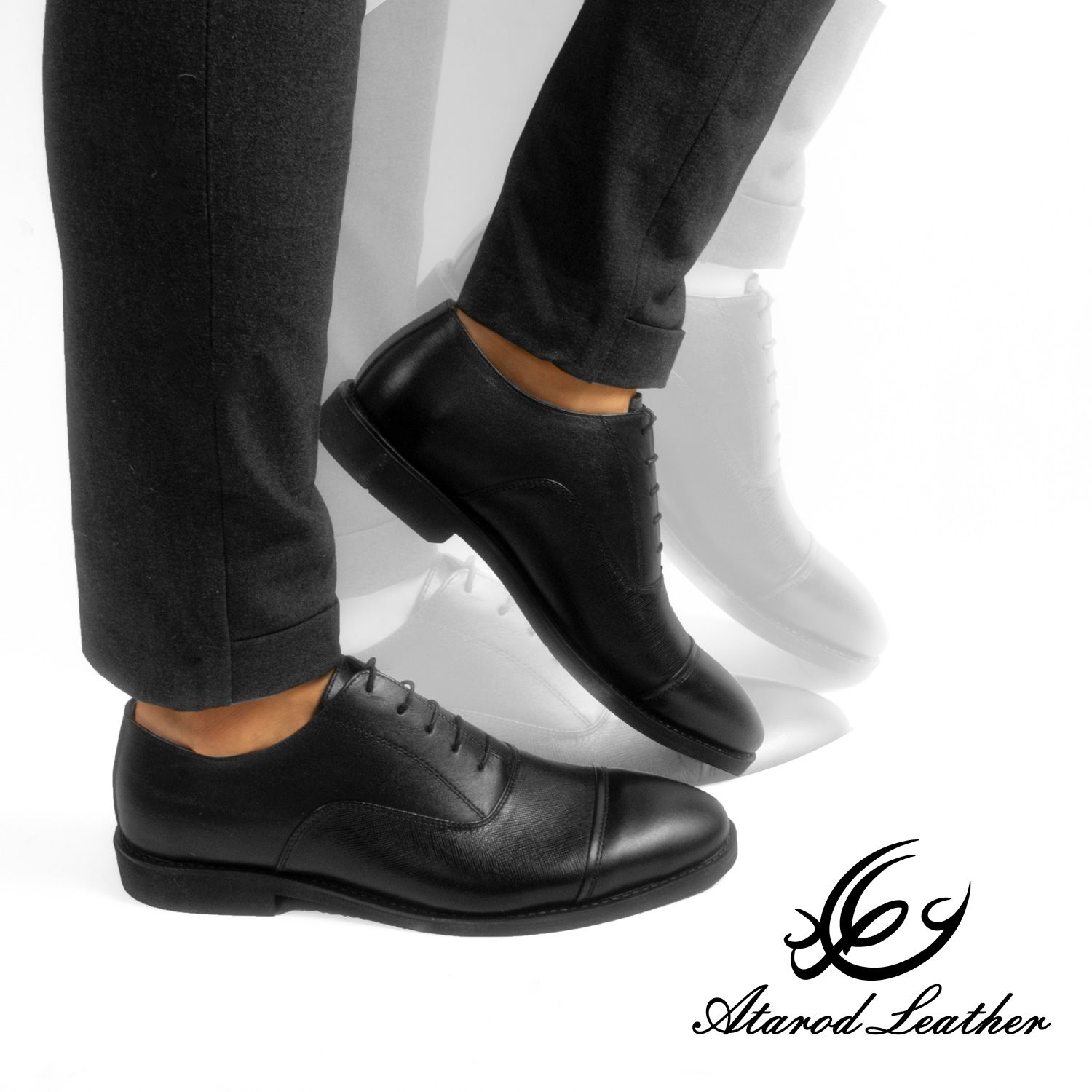 کفش مردانه چرم عطارد مدل چرم طبیعی کد SH86 -  - 18