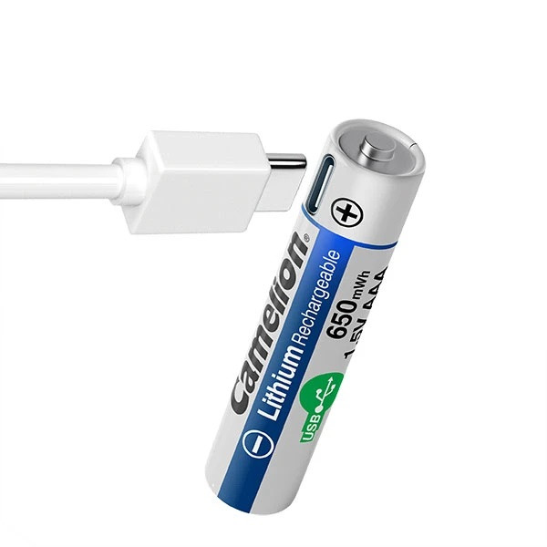باتری نیم قلمی کملیون مدل rechargable-1.5V-li-650mwh بسته دو عددی
