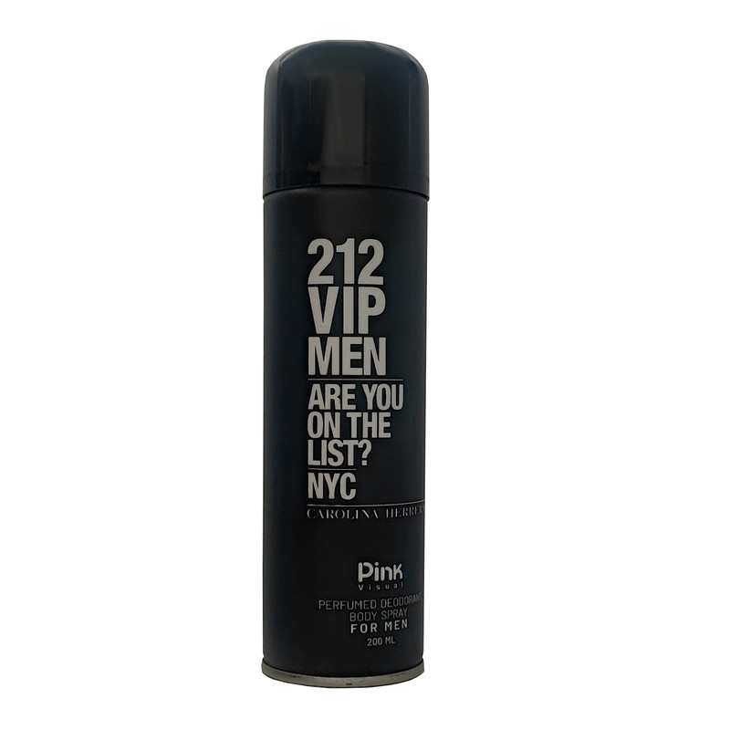 اسپری بدن مردانه پینک ویژوآل مدل 212Vip Men حجم 200 میلی لیتر