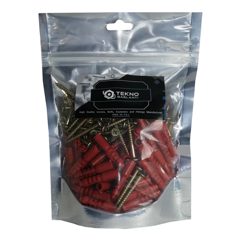 پیچ و رول پلاک تکنو باغلانتی مدل Tek-5cm-180 مجموعه 180 عددی