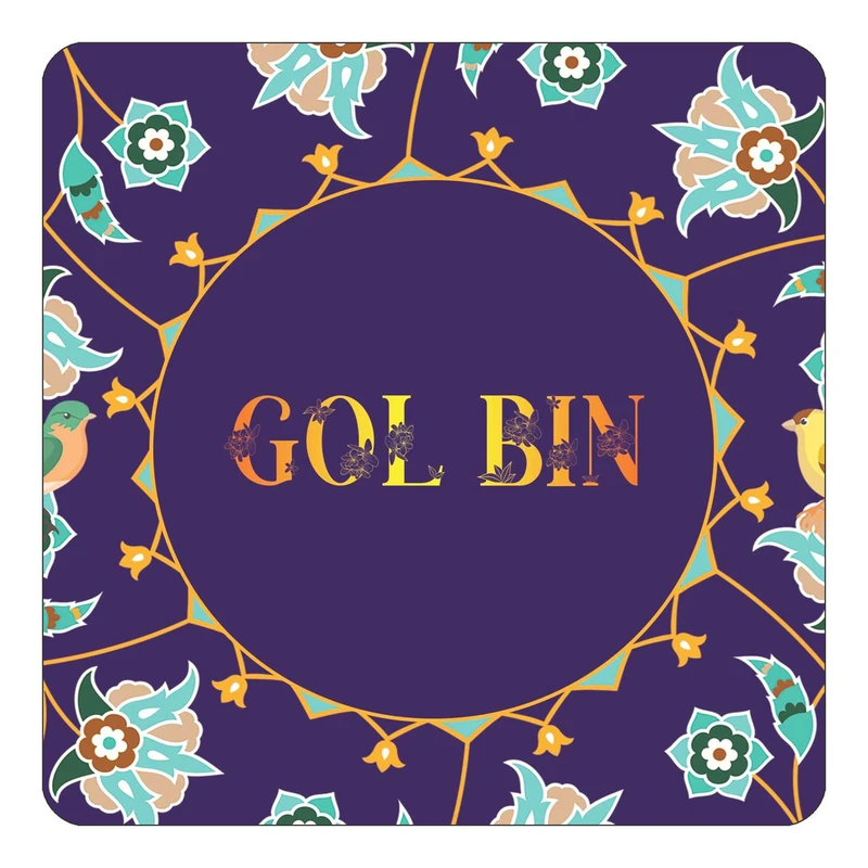 مگنت کاکتی طرح اسم گل بین gol bin مدل گل و بلبل کد mg13584