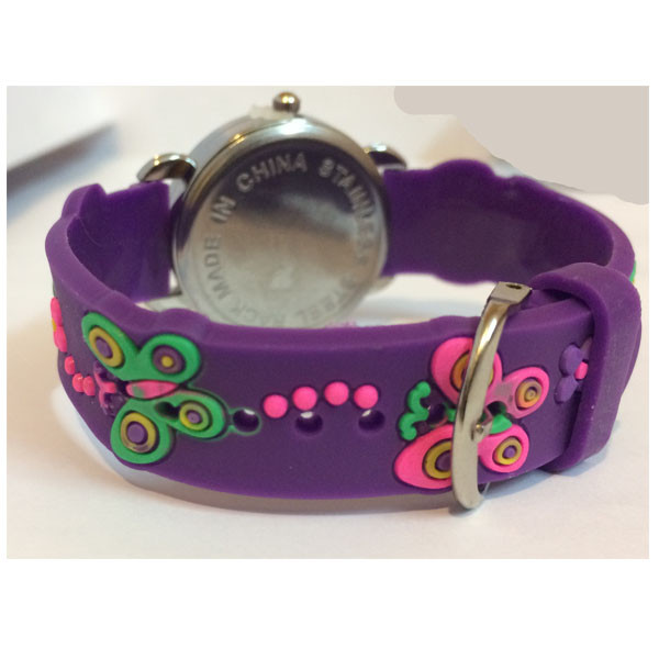 ساعت مچی عقربه ای بچگانه مدل پروانه کد 1002