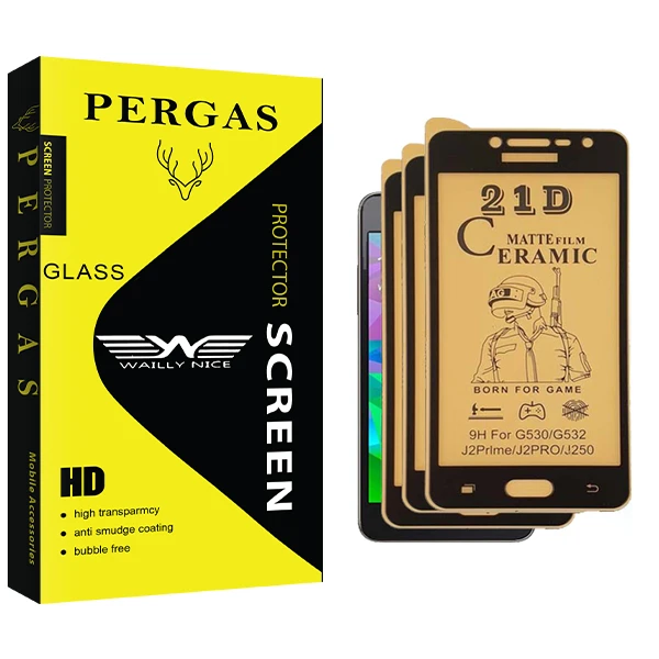 محافظ صفحه نمایش سرامیکی وایلی نایس مدل Pergas Glass مناسب برای گوشی موبایل سامسونگ Galaxy J2 Pro بسته سه عددی