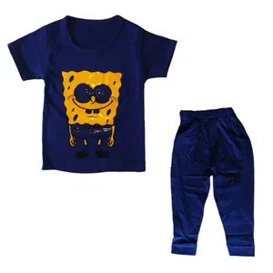 ست تی شرت و شلوار بچگانه طرح باب اسفنجی مدل N30
