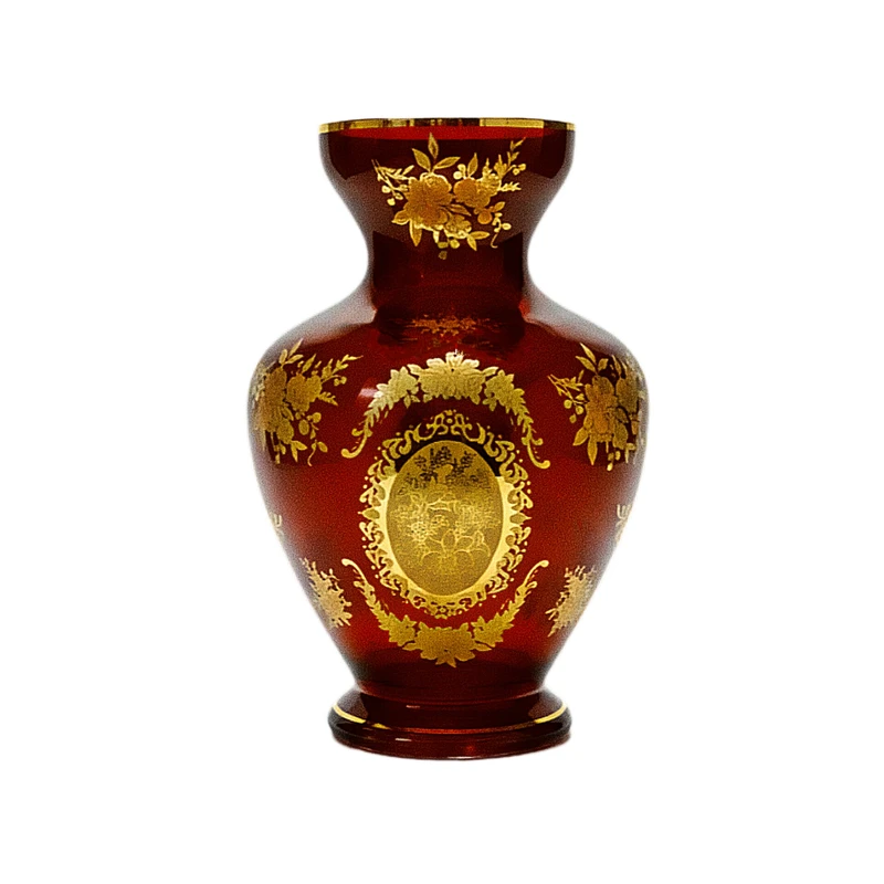 گلدان دکوری مدل لونا طرح طلاکوب