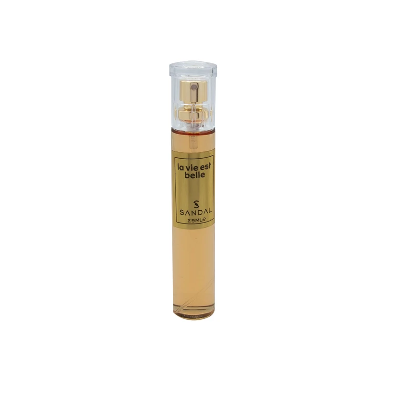عطر جیبی زنانه صندل مدل la vie est belle حجم 25 میلی لیتر