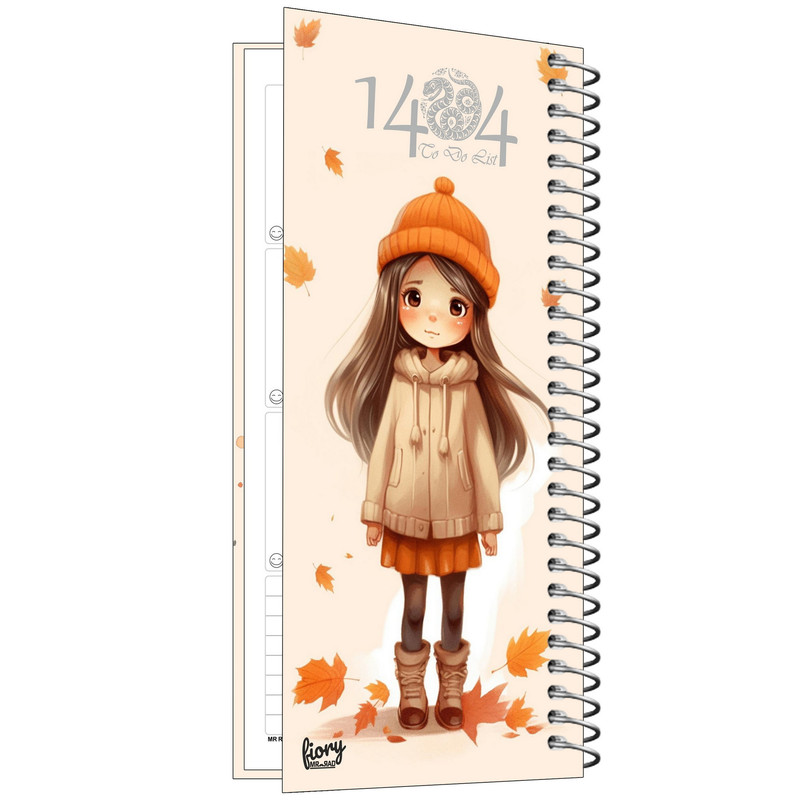 سالنامه سال 1404 مستر راد مدل to do list طرح برگ خزان کد fiory 2646