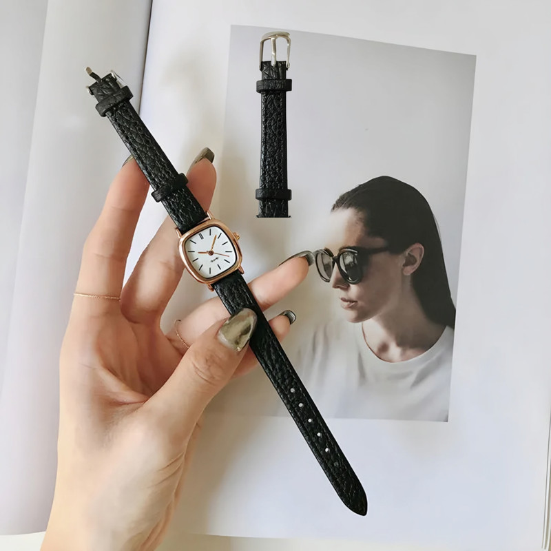 ساعت مچی عقربه ای زنانه مدل کلاسیک بند چرم کد 4