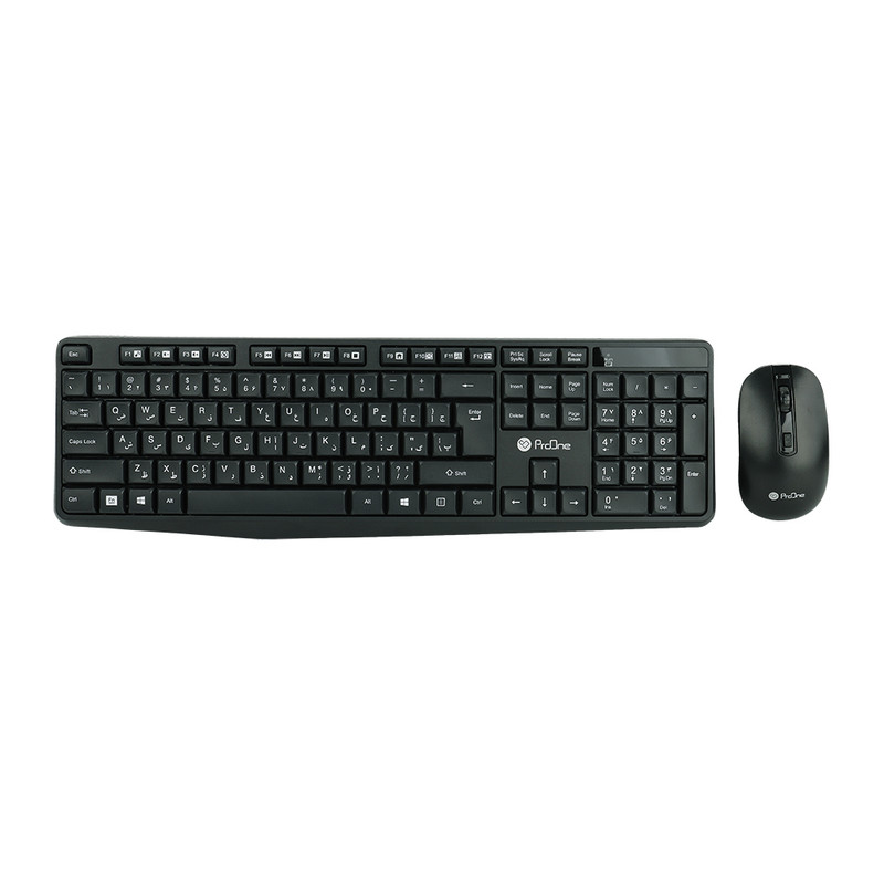 کیبورد و ماوس بی سیم پرووان مدل PMK20W، سوئیچ ممبران، Full-size