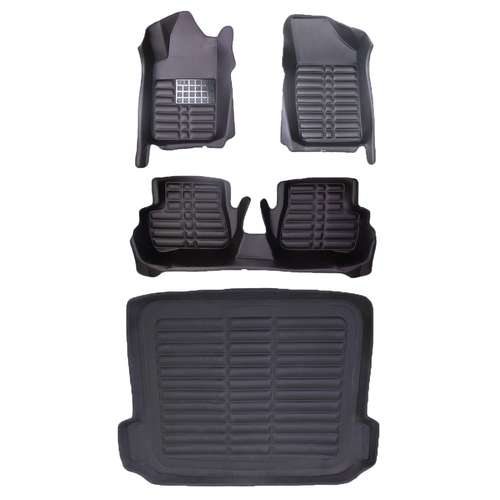 کفپوش سه بعدی خودرو مدل AM مناسب برای پژو 206 صندوقدار به همراه کفپوش صندوق