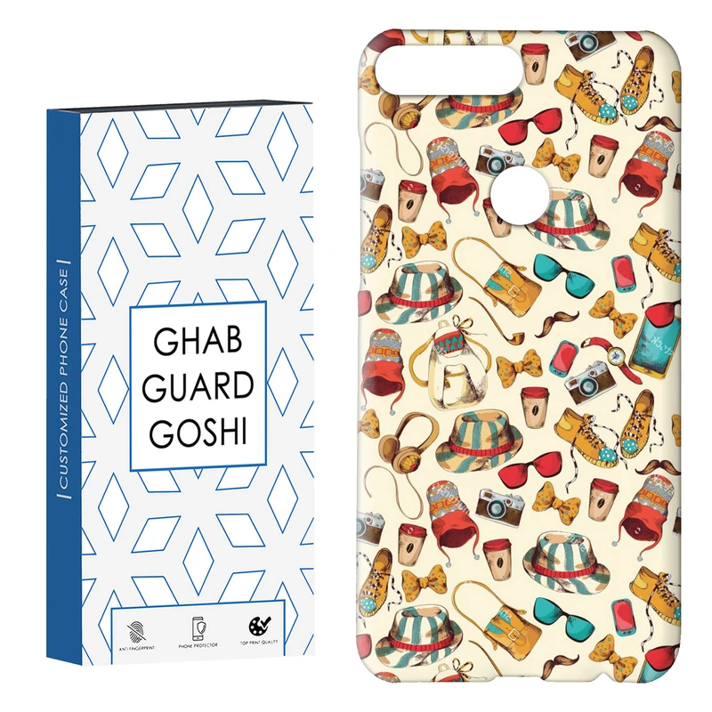 کاور قاب گارد گوشی طرح عینک و کلاه کد Dimo-788 مناسب برای گوشی موبایل هوآوی Y7 2018 / Y7 Prime 2018 / 7C 