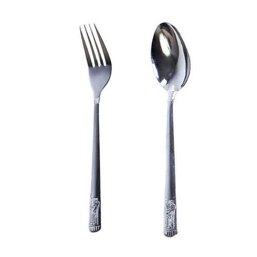 قاشق و چنگال مسی طرح هخامنش کد ZH62