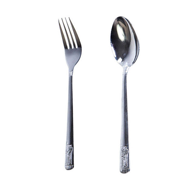 قاشق و چنگال مسی طرح هخامنش کد ZH62