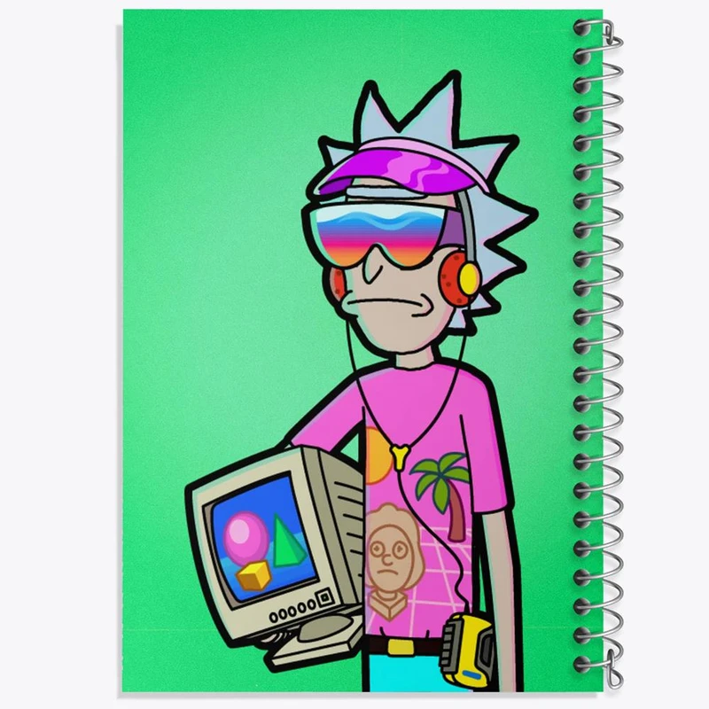 دفتر نقاشی 50 برگ خندالو مدل انیمیشن ریک و مورتی Rick and Mort کد 26591